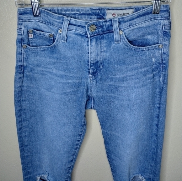AG ADRIANO GOLDSCHMIED Women's 26x28 Jeans Legging Ankle Skinny USA DISTRESSED - Picture 5 of 10